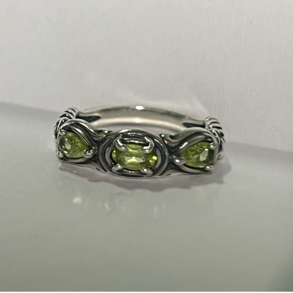 Carolyn Pollack Set of Sterling Silver & Peridot Necklace & Ring
